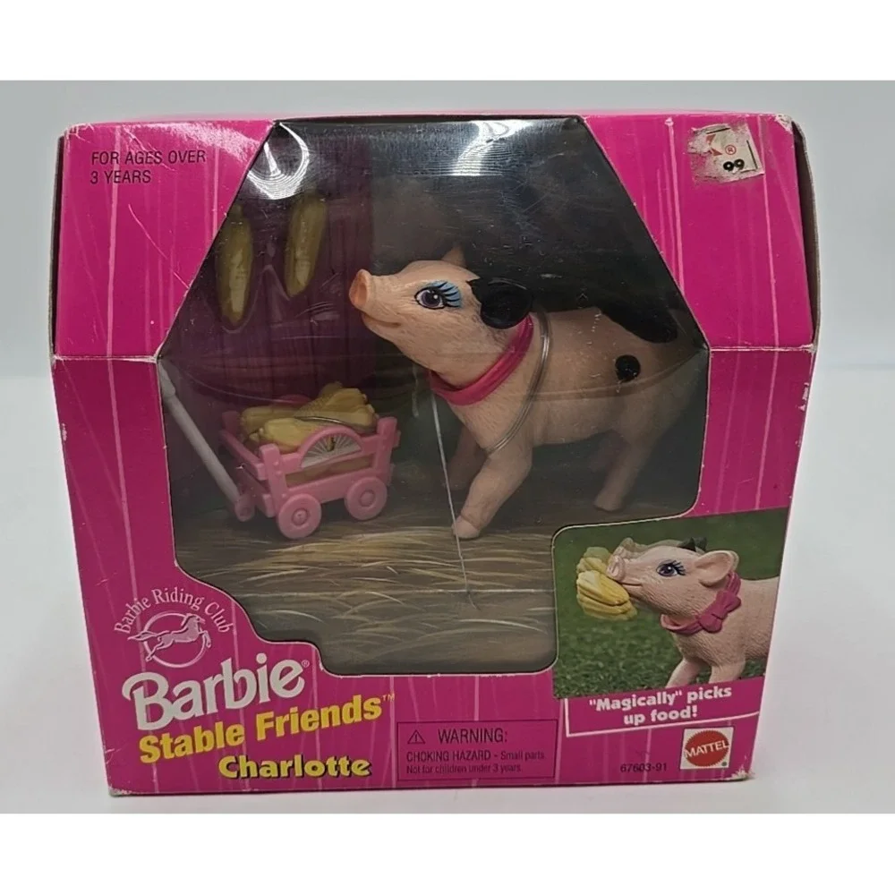 NWT Barbie Stable Friends‎ Charlotte Pig 1997 Mattel 67603